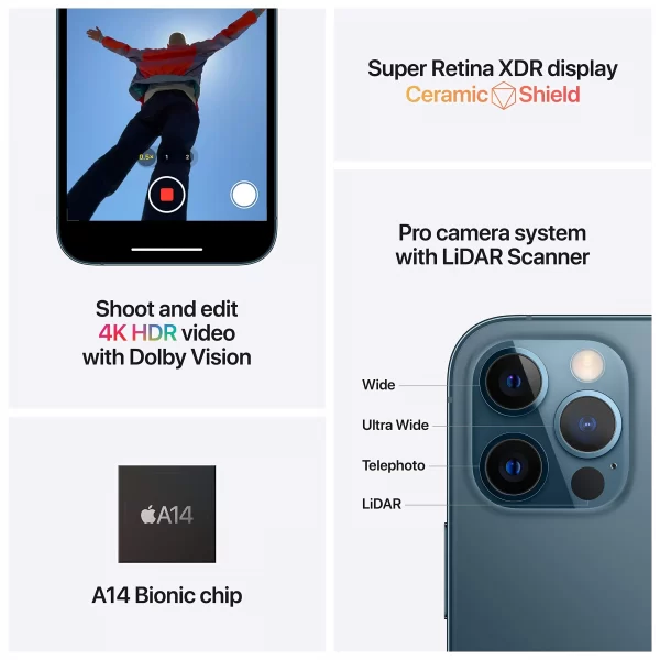 Apple iPhone 12 Pro, 128GB, Graphite – Unlocked - Image 4